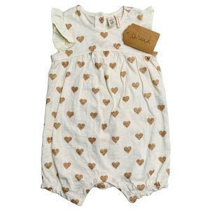 G02-J. Crew, 6-12M, 0/s cotton knit short romper